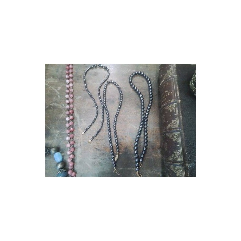 COLLIER PERLES NOIRES 