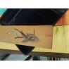 COFFRET CALLIGRAPHIE BOIS FLEURS