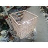 CORBEILLE CUBE ROTIN BLANCHI 