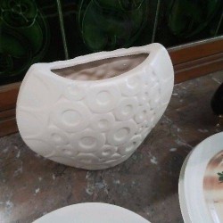 VASE PLAT BLA’C CERCLES
