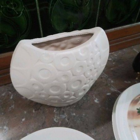 VASE PLAT BLA’C CERCLES