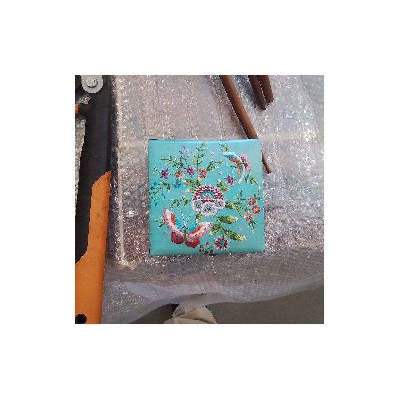 COFFRET BIJOUX PAPILLONS TURQUOISE