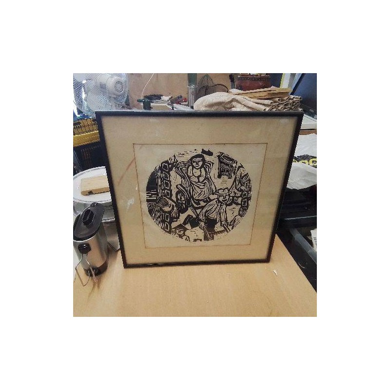 LITHO CIRCULAIRE CHU WEIBOR LA FEMME SUR LE POUSSE POUSSE