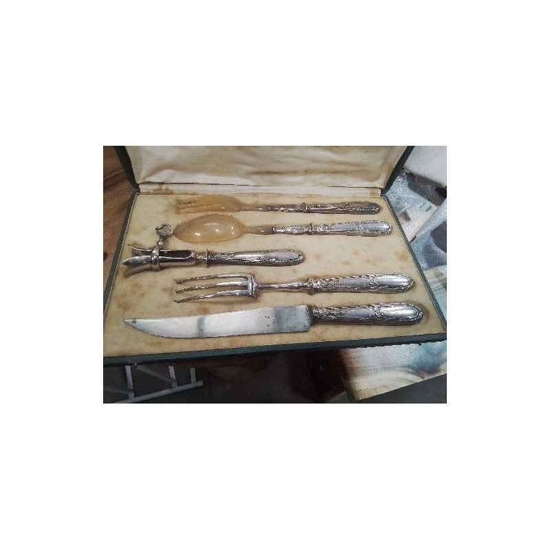 COFFRET COUVERTS DE SERVICE MANCHE ARGENT