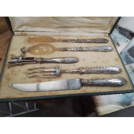 COFFRET COUVERTS DE SERVICE MANCHE ARGENT