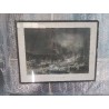 CADRE AFFICHE NOIR ET BLANC COMBAT NAVAL 