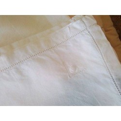 NAPPE 160*240 CM+ 7 SERVIETTES AJOURÉES POINTS RONDS ACC BB