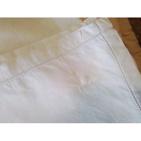 NAPPE 160*240 CM+ 7 SERVIETTES AJOURÉES POINTS RONDS ACC BB