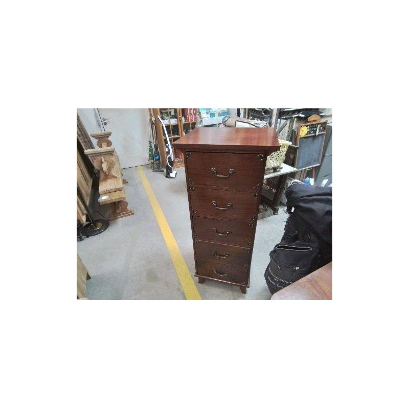 CHIFFONNIER 5T COULEUR ACAJOU