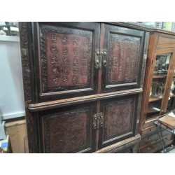 MEUBLE ASIATIQUE 6 PORTES CALLIGRAPHIE + CLE A6