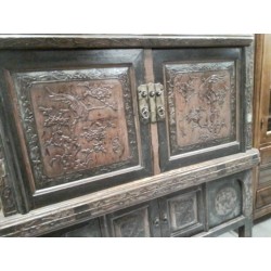 MEUBLE ASIATIQUE 6 PORTES CALLIGRAPHIE + CLE A6