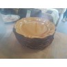 LOT 8 ASSIETTES PLATES OCRES FAIENCE DE HAUTE PROVENCE