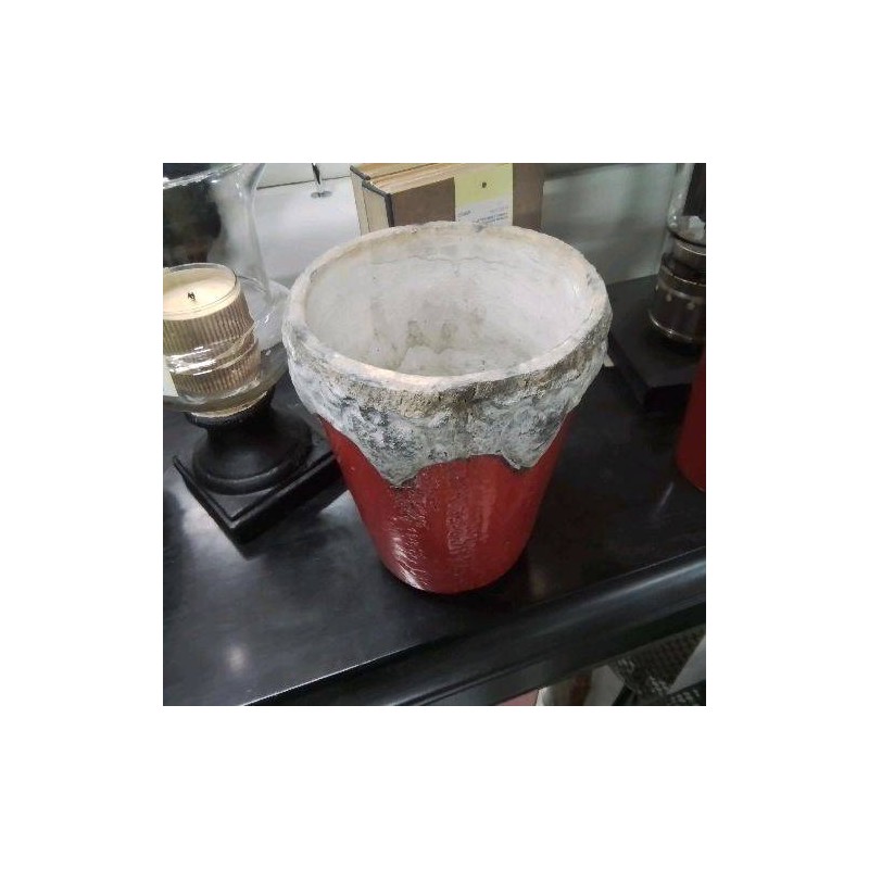 VASE CERAMIQUE ROUGE GRIS