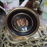 CADRE LION NOIR DORÉ 