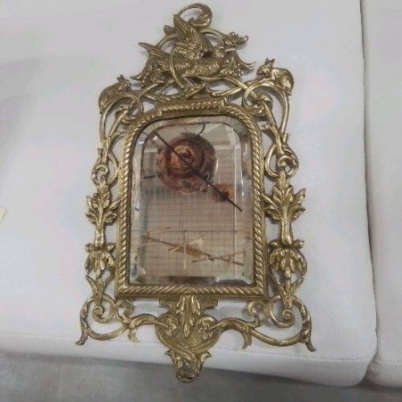 MIROIR BRONZE OISEAUX LAPINS 