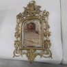 MIROIR BRONZE OISEAUX LAPINS 