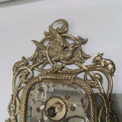 MIROIR BRONZE OISEAUX LAPINS 