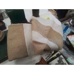 PAIRE HOUSSES COUSSINS BEIGE CARRÉ 