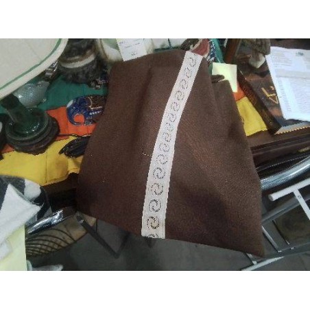 PAIRE DE HOUSSES COUSSINS MARRON BLANC 