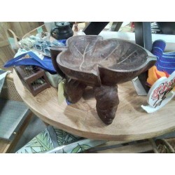 SELLETTE PM BOIS DÉCOR FEUILLES 