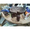 SELLETTE PM BOIS DÉCOR FEUILLES 