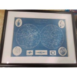 CARTE PLANISPHERE VINTAGE