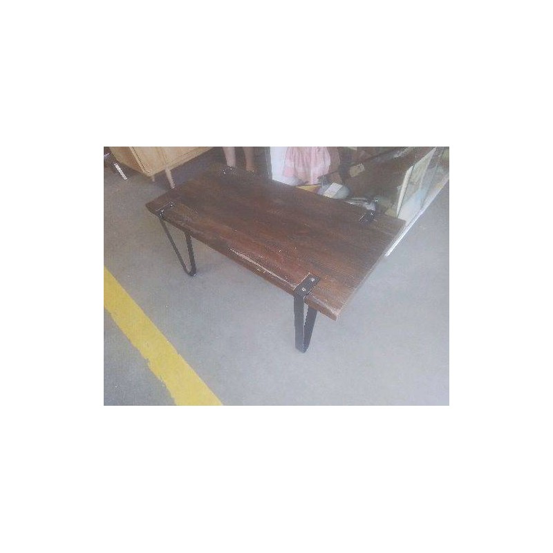 TABLE BASSE  PIED METAL 