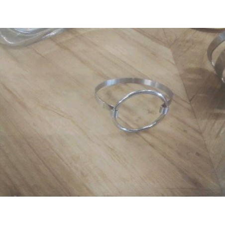 BRACELET JONC ARGENTÉ  ACIER ROND