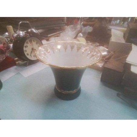 COUPE EVASEE MM CAMILLE THARAUD LIMOGES VERTE DOREE