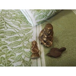 LOT 3 MINIATURES BRONZE BOUDDHA A ENCENS