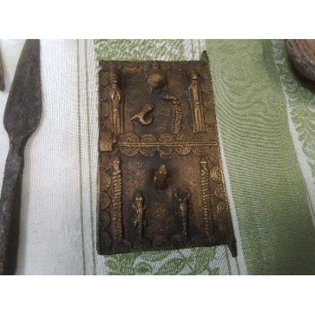 PORTE DE GRENIER ANCIENNE PM BRONZE DOGON ART AFRICAIN