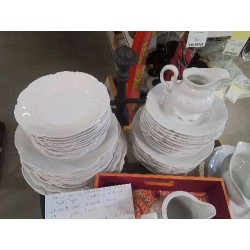 SERVICE PORCELAINE BLANC ALLEMAGNE MODELE SYLVIA