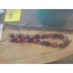 COLLIER FANTAISIE PERLES BOIS