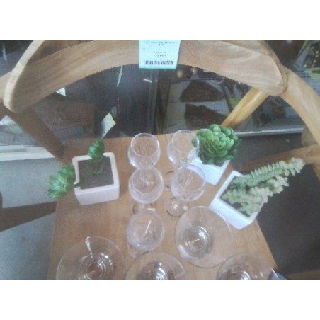 LOT 3 POTS PM CERAMIQUE BLCHE PLANTES ARTIF