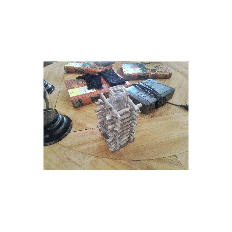 SOLIFLORE BOIS PATINÉ GRIS BLANCHI 