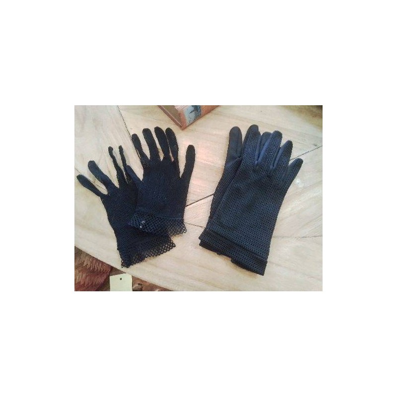 PAIRE GANTS NOIRS AJC