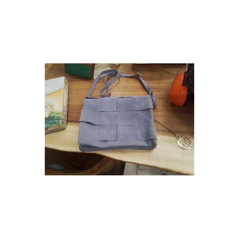 SAC CUIR MAUVE TRESSÉ ITALIE