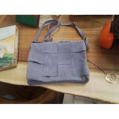 SAC CUIR MAUVE TRESSÉ ITALIE