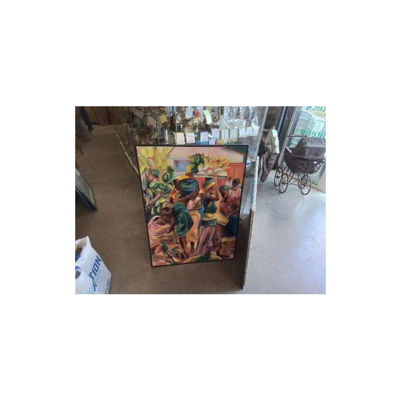 CADRE SCENE AFRICAINE DANIELE ROBERT
