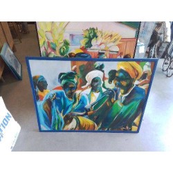 CADRE SCENE AFRICAINE DANIELE ROBERT