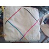 POUF TISSU BEIGE COULEURS MAROC