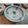 PLAT ANCIEN EMAILLE BLC VERT