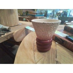 VASE ST ART DECO COLORIS FRAMBOISE  EN L ETAT