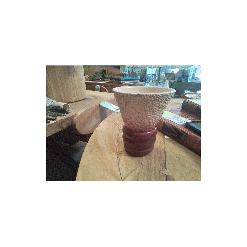 VASE ST ART DECO COLORIS FRAMBOISE  EN L ETAT