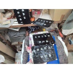 PLAQUE DECO GALVA CHIFFRES LETTRES