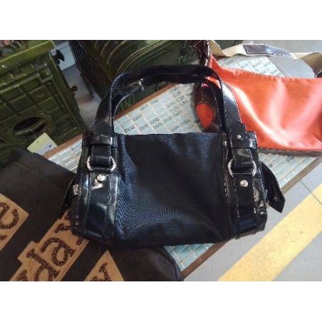 SAC A L EPAULE LANCEL NOIR TISSU