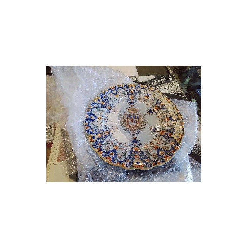 ASSIETTE ANCIENNE ROUEN A ACCROCHER