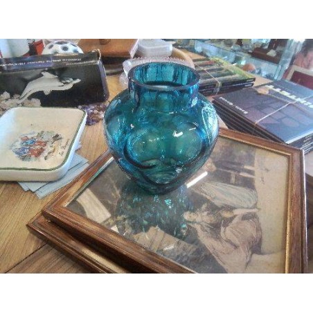 ANCIEN VERRE DE LAMPE SOUFFLÉ