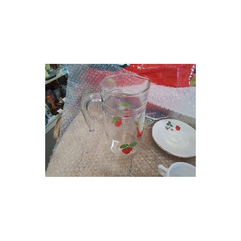 PICHET VERRE VINTAGE FRAISES CERISES
