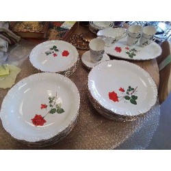 SERVICE DIGOIN SARREGUEMINES  39 PIECES ROSIER SEVIGNE